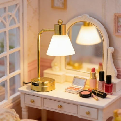 Toyvian Miniature LED Desk Light, Battery Powered Small Table Lamp Model for Micro Landscape Terrarium Night Glow Creative Desktop Home Decoration Tiny Light Fixture