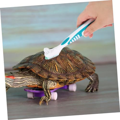 YARNOW 2pcs Turtle Shell Cleaning Brush Easy to Use Double-Sided Design Reptile Brush for Aquarium Accessories - color: Multi