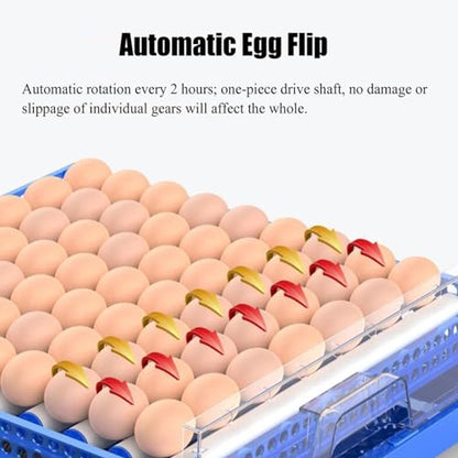 192 Eggs Automatic Chicken Incubators, Farm Poultry Hatcher Machine, LED High-Efficiency Automatic Egg Turning & Temperature Control, for Hatching Chicken Duck Goose Birds - color: 192 Eggs