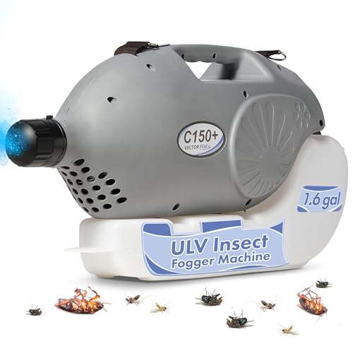 C150+ 110V Electric ULV Fogging Mosquito, Bug Insect Fogger Machine- Outdoor Yard Sprayer for Mosquitoes and Disinfectants-Mist Foggers for Mold, Insecticide (with Free Shoulder Strap)- 6L - size: 1.6 Gallon - 6 Liters