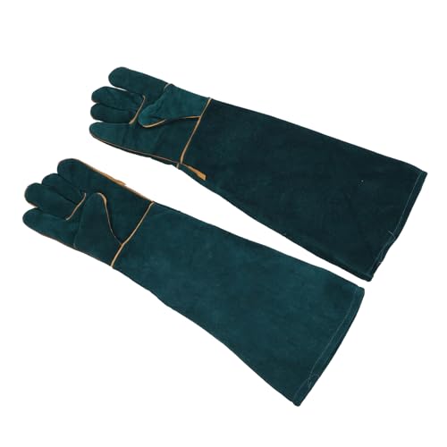 2pcs Bite Resistant Reptile Gloves Pet Grooming Mitts Pet Protective Gloves Dark