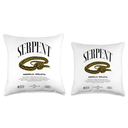 Carpet Python Modern Reptile Keeper Streetwear Throw Pillow - size: 18x18