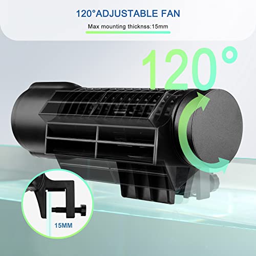 Aquarium Chillers Aquarium Cooling Fan, DC12V Auto Fish Tank Cooling Fan with Adjust knob,Cross-Flow Fan with Broad Airflow (3W) - size: 3W