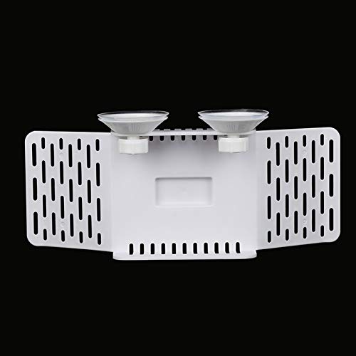 Turtle Basking Platform | Secure Floating Dock with Food Bowl & Suction Cups | Aquarium Reptile Tank Terrace for Climbing/Resting/Feeding