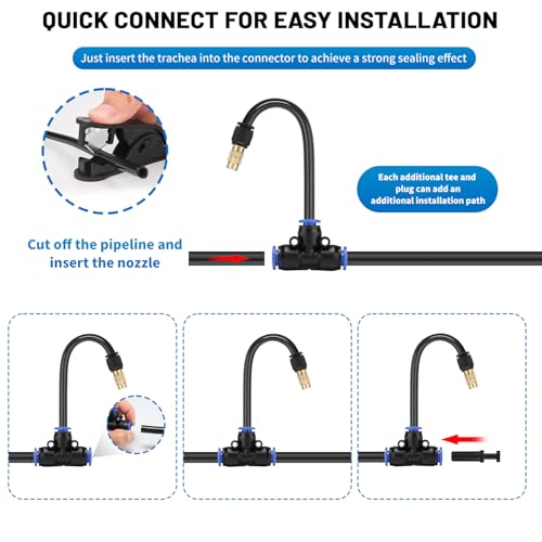 50FT Drip Irrigation System, Complete Garden Watering Kit with Rust-Proof Copper Nozzles - UV Stabilized Flexible Hose for Lawn, Greenhouse, Patio Plants - size: 50FT