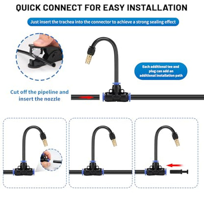 30FT Drip Irrigation System, Complete Garden Watering Kit with Rust-Proof Copper Nozzles - UV Stabilized Flexible Hose for Lawn, Greenhouse, Patio Plants - size: 30FT