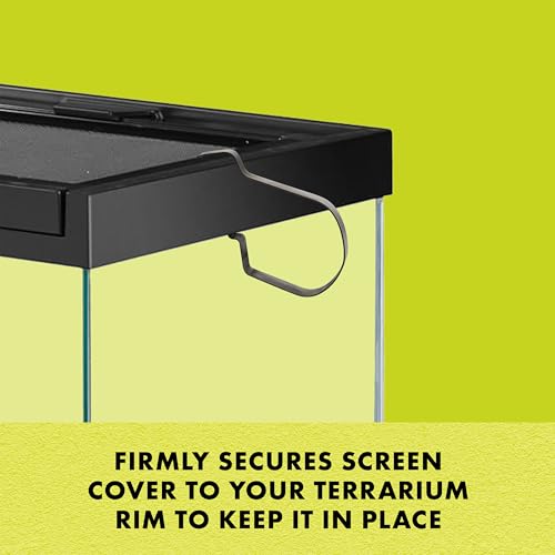 Zilla Reptile Terrarium Fresh Air Screen Non-Locking Clips, 2 Pack, Small - size: Small