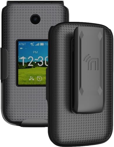 Holster Combo for Cricket Debut Flex Flip Phone Case with Belt Clip - Black | Also Fits AT&T Cingular Flex 2, For Model U1030AA or U1030AC via 2023 - color: Black