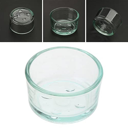 XISAOK Reptiles Food Bowl Anti-Escape Worm Dish Reptiles Glass Feeding Dish Reptiles Drinker Cup for Lizards