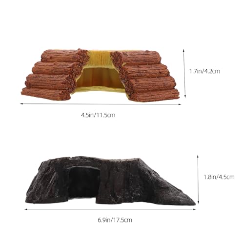 Happyyami 2pcs Floating Turtle Basking Platform with Climbing Ramp for Aquatic Habitats and Aquariums, Synthetic Resin Reptile Tank Accessories Encouraging Basking and Resting Random Color