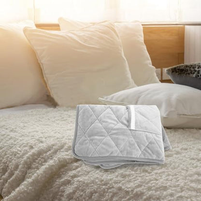TEHAUX USB Electric Heated Blanket with Soft Velvet Constant Temperature Adjustable Heat Settings Washable Design for Bed Period Cramps Relief and Portable Warmth