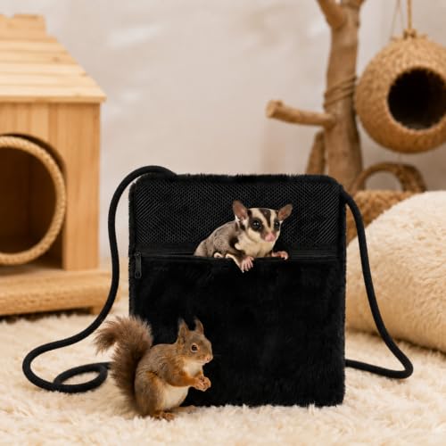 2 Pcs Sugar Glider Pouch Sugar Glider Bonding Pouch and 2 Hamster Leash Small Animal Economy Carrying Bonding Pouches Soft Hamster Bag Guinea Pig Carrier for Rat Reptile Other Small Pets