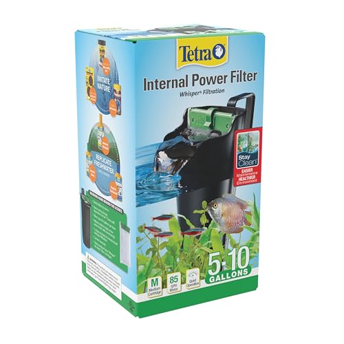 Tetra Whisper Internal Power Filter, Medium Bio-Bag Filter Cartridges, 3-Stage Filtration, 5-10 gal - size: 5 - 10 Gallons