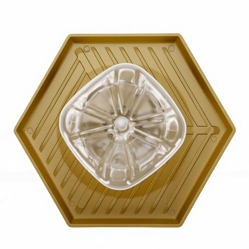 GLOGLOW Food and Water Bowl for Lizard Chameleon (Earthy Yellow) - color: Earthy Yellow