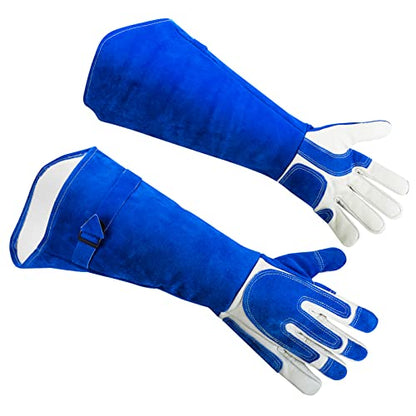 AOWPFVV Animal Handling Gloves Bite Proof for Dogs,Cats, 23.6in Large | Falconry,Birds,Snake,Reptile,Vets, Groomers & Animal Control - color: Pet Grooming Gloves