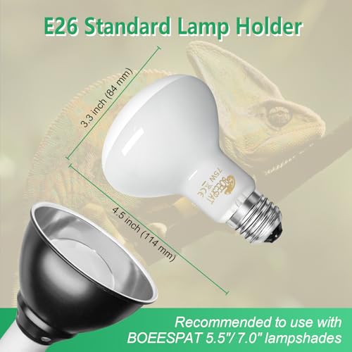 Pack of 2 Reptile Basking Light Bulbs - Incandescent 100W Simulated Sunlight UVA Heat Bulbs for Bearded Dragons, Geckos, Iguanas, Lizards, Amphibians & Small Pets - color: Uva Bulbs (2pcs), size: 100W