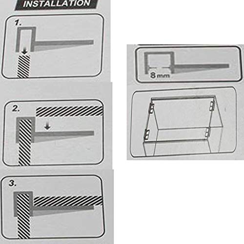 Weilan Rimless Aquarium Lid Clips 8mm Thick Acrylic 12 Pieces | Rimless Glass Canopy Clips Holder Fish Tank Cover Support