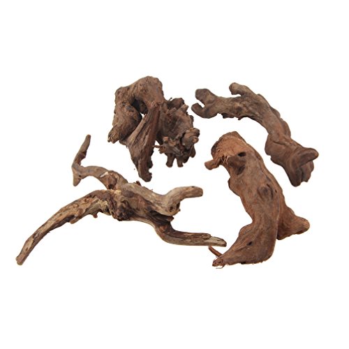 emours Driftwood Branches Reptiles Aquarium Decoration Assorted Size,(6-10 inch in Length),4 Pieces