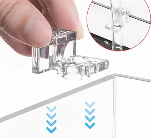 Aquarium lid Clips 8Pcs Fish Tank Acrylic Clips for 5.5mm~15mm Wall Thickness Aquarium Lid Cover Support Holder Bracket Clamp Stand Supplies(5.5mm) - color: 5.5mm