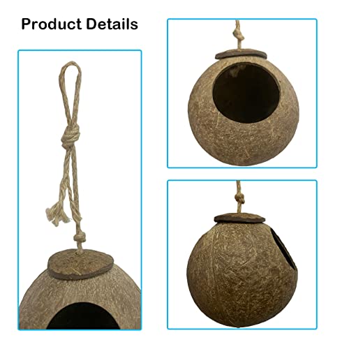 4 PCS Crested Gecko Coconut Hide Natural Lizard Coco Hut Reptile Hanging Nest Flexible Vine Habitat Decoration Bearded Dragon Terrarium Accessories for Tortoise Chameleon Snake Spider - style: 【Style B】