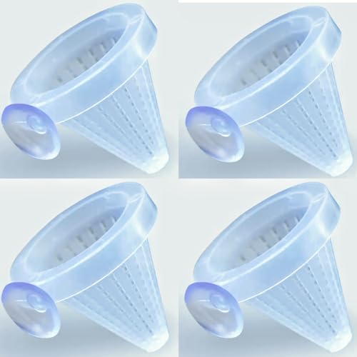4PCS Aquarium Nematode Feeder, which Comes with Suction Cups for, and Aquarium Live Red Worm Feeding Cone Cups