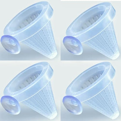 4PCS Aquarium Nematode Feeder, which Comes with Suction Cups for, and Aquarium Live Red Worm Feeding Cone Cups
