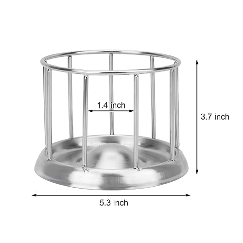 Wontee Tortoise Feeding Dish Reptile Water Dish Food Bowl Stainless Steel Feeder for Tortoises Lizards Turtles Chameleon (S) - size: S