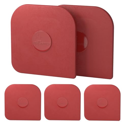 Pan Scraper, 5 Pcs Pot & Dish Scraper Plastic, Sturdy Scraper Kitchen Tool, Red | Pot Scraper Non Scratch for Cast Iron, Pot and Pan Cleaning, Food Scraper for Dishes, Home & Apartment Essentials, Red - color: Red, size: 5 Pcs