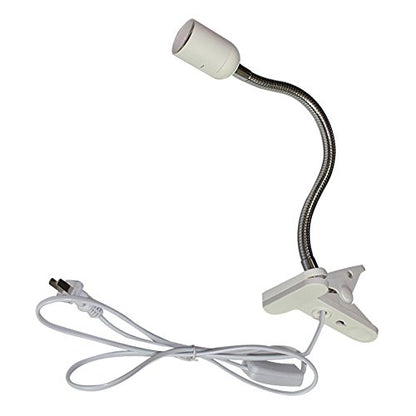 UVA/UVB Reptile Ceramic Heat Lamp - Pet Heating Bulb Holder Clamp - 110V-130V (White)
