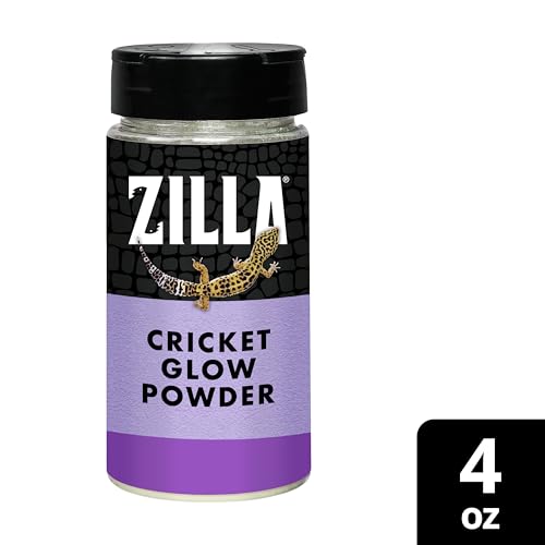 Zilla Cricket Glow Powder, Calcium Powder 4 Ounces | Add to Reptile Food, Provides Calcium, Ideal for Insectivores - size: 4 Ounce (Pack of 1)