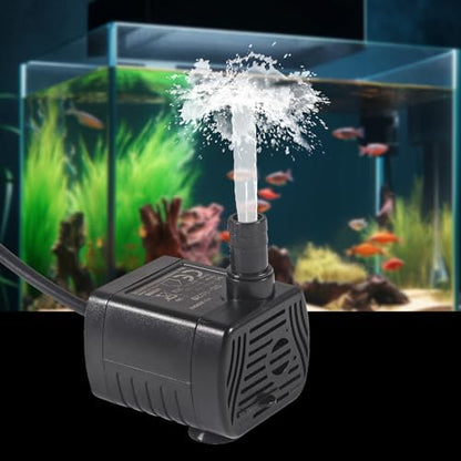 2PCS Water Pump 200L/H DC 5.5-12V 1-3W Mini Submersible Water Pump with 6.5ft Tubing for Aquarium Fish Tank, Pond, Fountain, Hydroponics