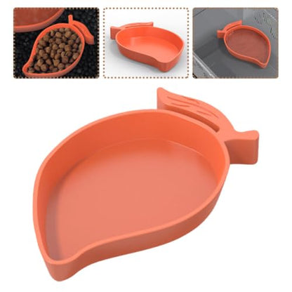TOYANDONA Escapeproof Reptile Feeding Bowl for Bearded Dragon and Lizard, Safe Abs Material Food and Water Dish for Terrarium Use