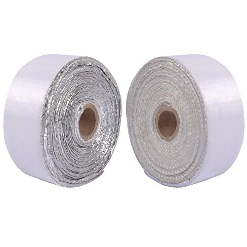 Heat Shield tape, Self-Adhesive Heat Reflective Tape Roll, Adhesive Backed Heat Barrier for Car, Truck, Motorcycle (1.5"X 15') - color: White Heat Shield Tape *1
