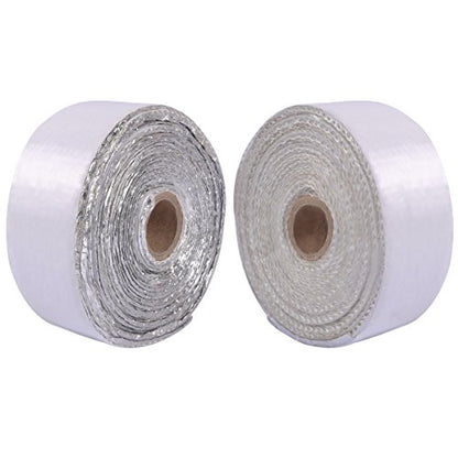 Heat Shield tape, Self-Adhesive Heat Reflective Tape Roll, Adhesive Backed Heat Barrier for Car, Truck, Motorcycle (1.5"X 15') - color: White Heat Shield Tape *1