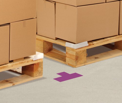 Mighty Line T3P Floor Marker Tape T Shape 9-Inch by 6-Inch by 3-Inch, Purple, Pack of 50 - color: Purple