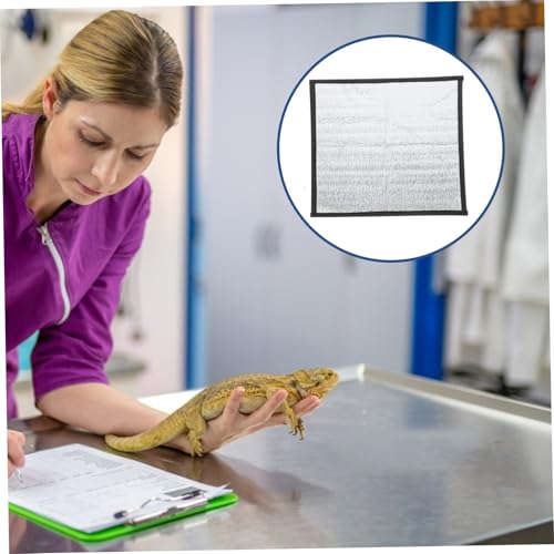 BESPORTBLE Reptile Heating Pad Film Insulated Mat for Turtles Snakes Lizards and Geckos Heat Retention for Optimal Pet Comfort - size: 29.30X29.30X0.30CM