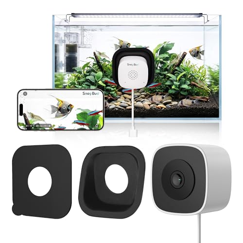 3MP 2K AI Reptile Aquarium Camera, Close-Focus Lens for Fish Tank Terrarium | Angle Magnetic Mount, Dual-Band Wi-Fi 2.4 GHz/5 GHz, 24/7 Recording, Anti-Glare and No Reflection, for Lizards and Snakes