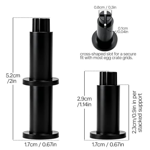 LINLAN 70Pcs Aquarium Grid Support Feet,Fish Tank Divider Riser Legs,Egg Crate Brackets for DIY Filtration and Bottom Protection in Aquascaping