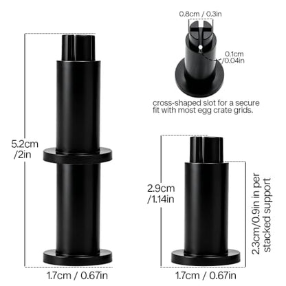 LINLAN 70Pcs Aquarium Grid Support Feet,Fish Tank Divider Riser Legs,Egg Crate Brackets for DIY Filtration and Bottom Protection in Aquascaping