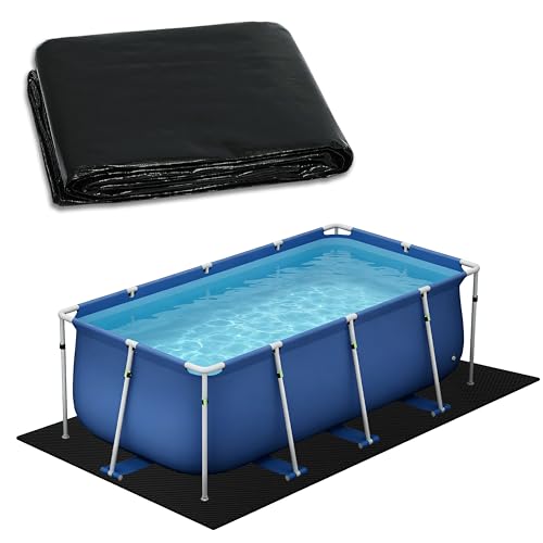 Rectangular Pool Liner Pad for Rectangular Abover Ground Swimming Pool, Heavy Duty Waterproof 200g/㎡ PE Material Rectangular Pool Liner, Prevent Punctures at the Bottom of the Pool (9x6FT) - size: 9' x 6' (Rectangular)