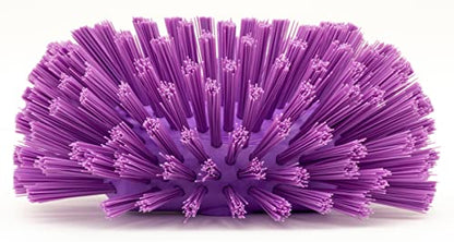 SPARTA Tank and Kettle Scrub Brush Heavy-Duty Tile Brush, Color-Coded and Handle Compatible (Sold Separately) for Optimal Access in Spacious Containers, Plastic, 5.25 X 7.5 Inches, Purple - color: Purple