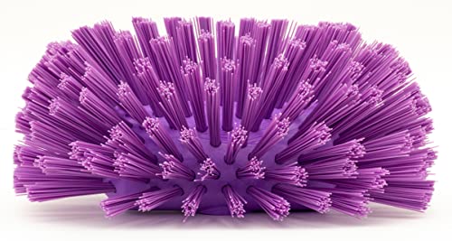 SPARTA Tank and Kettle Scrub Brush Heavy-Duty Tile Brush, Color-Coded and Handle Compatible (Sold Separately) for Optimal Access in Spacious Containers, Plastic, 5.25 X 7.5 Inches, Purple - color: Purple