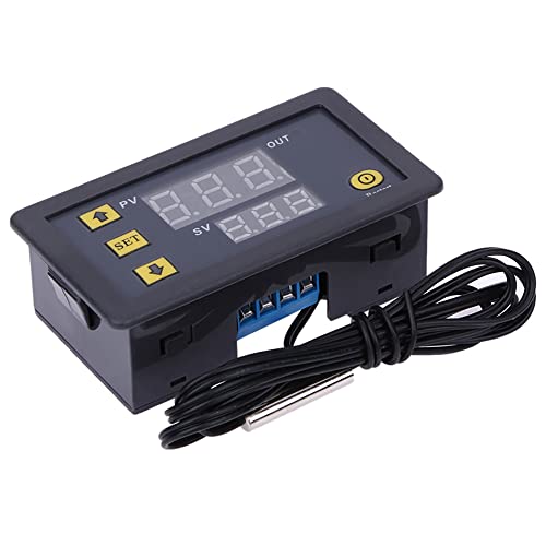 W3230 Digital LED Temperature Controller Module Digital Thermostat Switch with Waterproof Probe Programmable Heating Cooling Electronic Thermostat Range from -50℃ to 120℃ (110V 10A ) (2 Pieces) - style: AC 110V