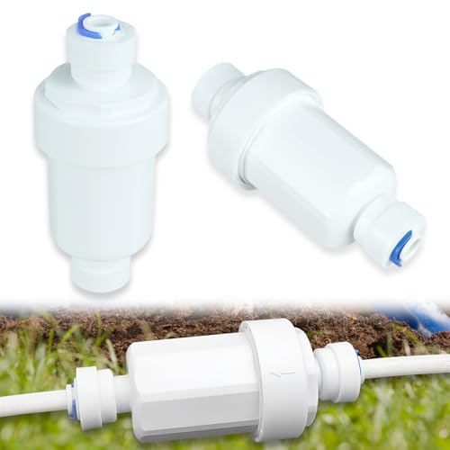 Outdoor Misting System Water Filter 2 Pieces Calcium Inhibitor Filter for 1/4 Garden Hose Hard Misting System Protector 100 Mesh