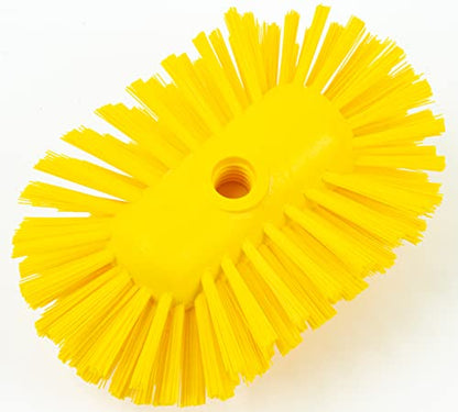 SPARTA Tank and Kettle Scrub Brush Heavy-Duty Tile Brush, Color-Coded and Handle Compatible (Sold Separately) for Optimal Access In Spacious Containers, Plastic, 5.25 X 7.5 Inches, Yellow - color: Yellow