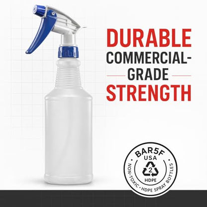 Bar5F Set of 2 Empty Spray Bottles, 16 oz | Premium, NBR Gasket, Superior Hydrocarbon Resistance, Ideal for Auto Detailing & Industrial Cleaning - size: Pack of 2