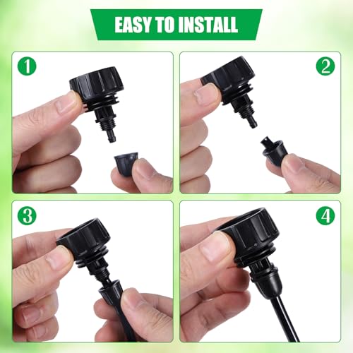 3/4'' to1/4'' Drip Irrigation Hose Adapter,Drip Tubing to Faucet | 3/4" Faucet Adapter to 1/4" Irrigation tubing, 3/4"Garden Faucet to 1/4 Irrigation Tubing for Garden Irrigation System - size: 3/4" to 1/4" Pipe Connector