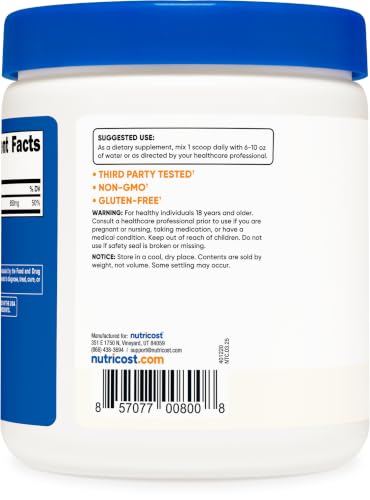 Nutricost Calcium Carbonate Powder 500 Grams (Pack of 2) - size: 17.64 Ounce (Pack of 2)