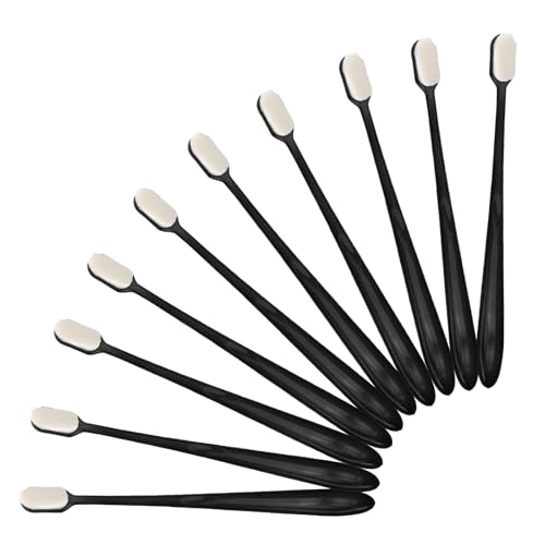 SUPVOX 10pcs Turtle Scrub Brushes Set Pet-Safe Plastic Bristle Cleaner for Aquatic Turtle Tank and Reptile Shell Maintenance Black Flat Head Design for Effective Cleaning