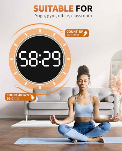 10 Inch Large Digital Wall Clock with 13 Color Changing Remote Control, Date Week Temperature, Auto Brightness Dimmer Big Clock with Night Lights,RGB - color: Rgb